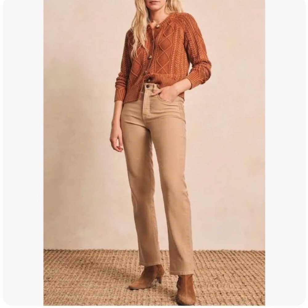 Faherty Straight-Leg Pants in Khaki Tan